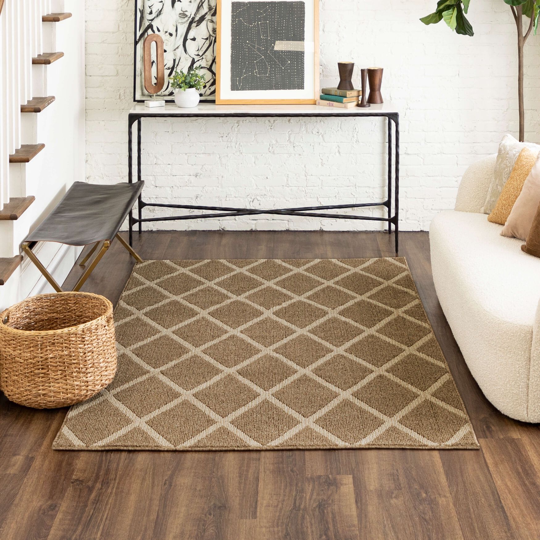 Lewis Diamond Area Rug, , alternate image number 4
