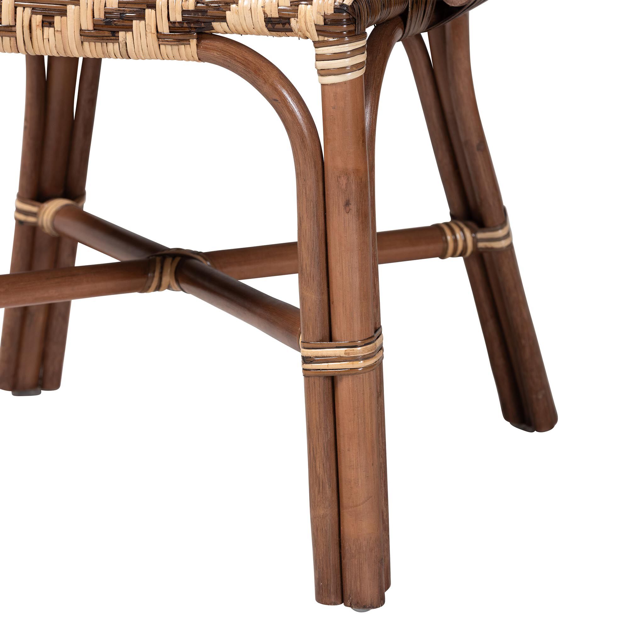 Mariano Natural Rattan Dining Chair, BROWN, alternate image number 6