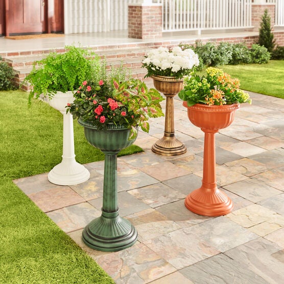 Column Pedestal Planter, BRONZE, hi-res image number null
