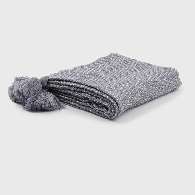 Herringbone Tassel Throw, , on-hover image number null