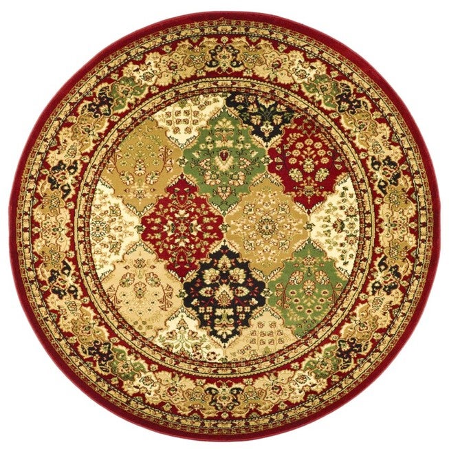 Lyndhurst 221 Multi / Red 5'-3 inches X 5'-3 inches Round Round Rug, MULTI RED, hi-res image number 0