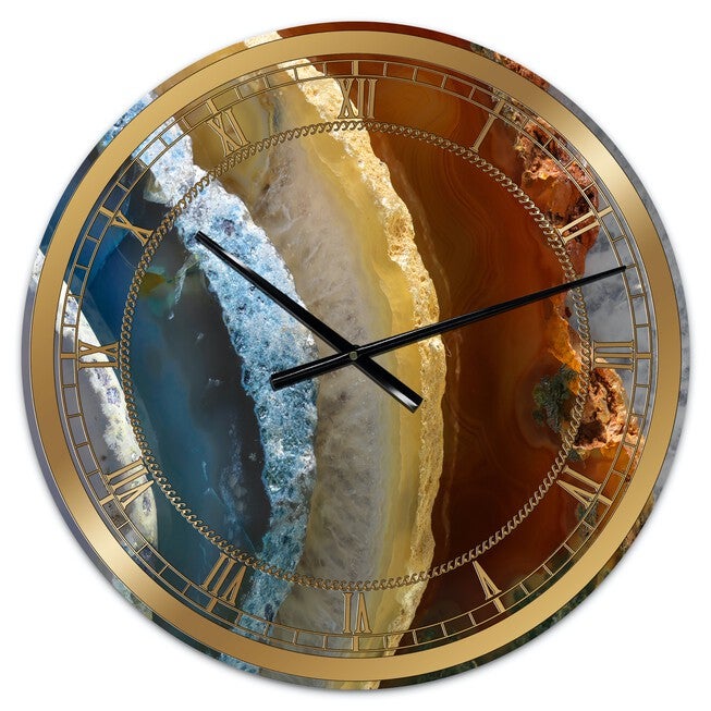 Mineral Slice Xv Oversized Fashion Wall Clock, , alternate image number 1
