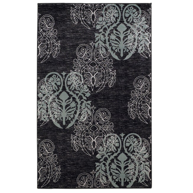 Milan Black 2'X3' Area Rug, BLACK, hi-res image number 0