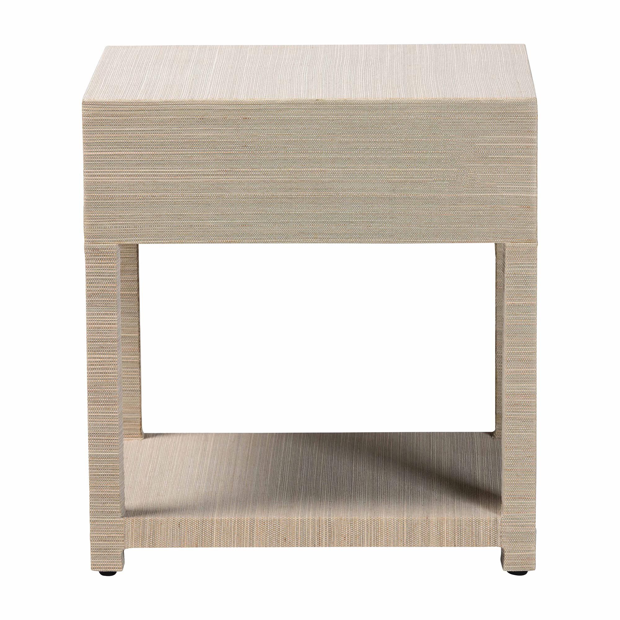 Nata Bohemian Woven Natural Grasscloth 1-Drawer Nightstand, NATURAL, alternate image number 5
