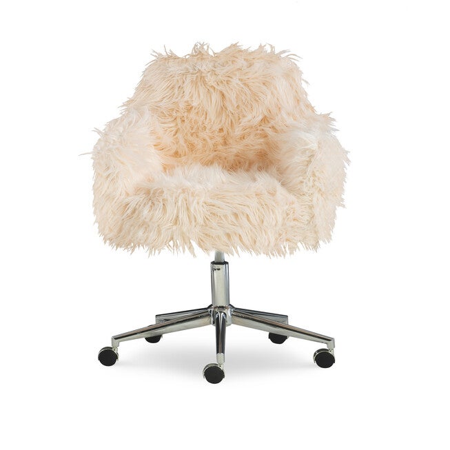 Dawson Faux Fur Barrell Office Chair Pnk, , alternate image number 8