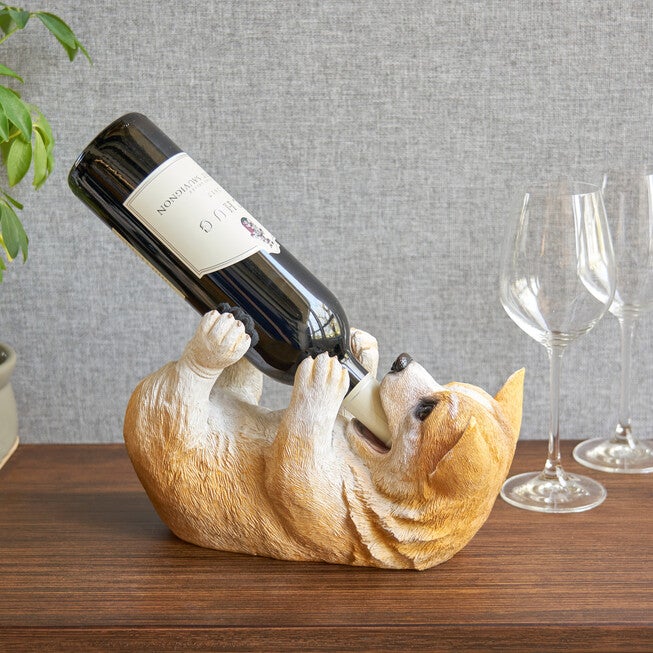 Corgi Wine Bottle Holder By True, , on-hover image number 1