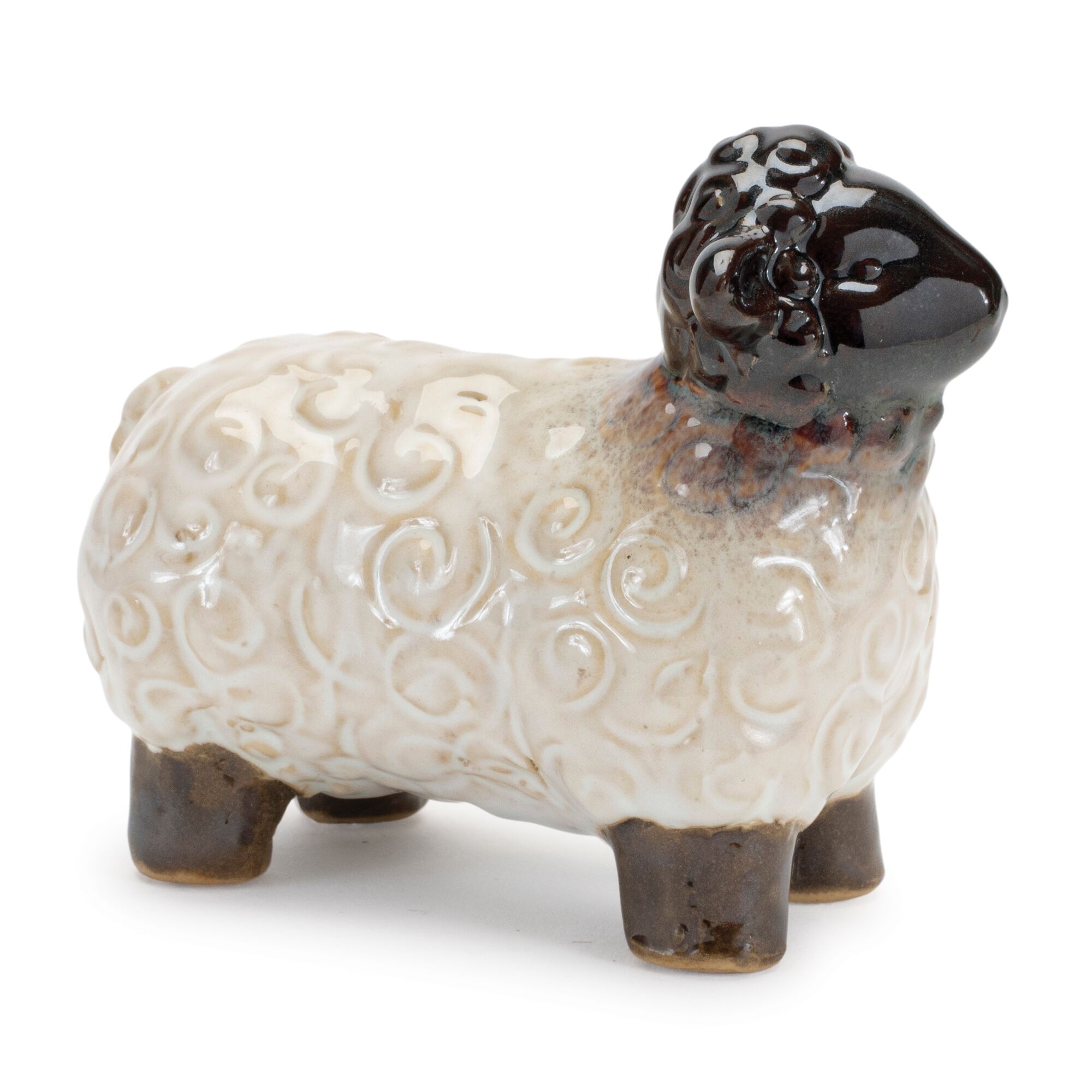 Mini Sheep Figurine (Set of 6), WHITE/BROWN, alternate image number 1