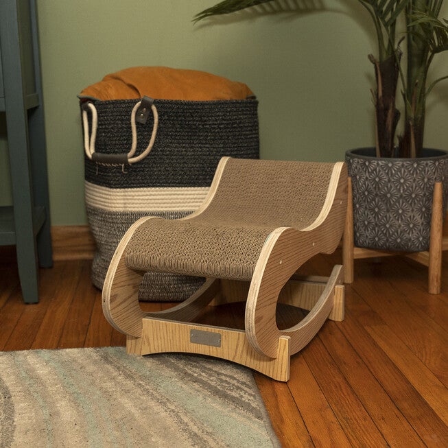 Armarkat Real Wood Medium Wooden Cat Rocking Chair, Detachable Cat Swing Chair S1302 Cat Chair, , on-hover image number 1