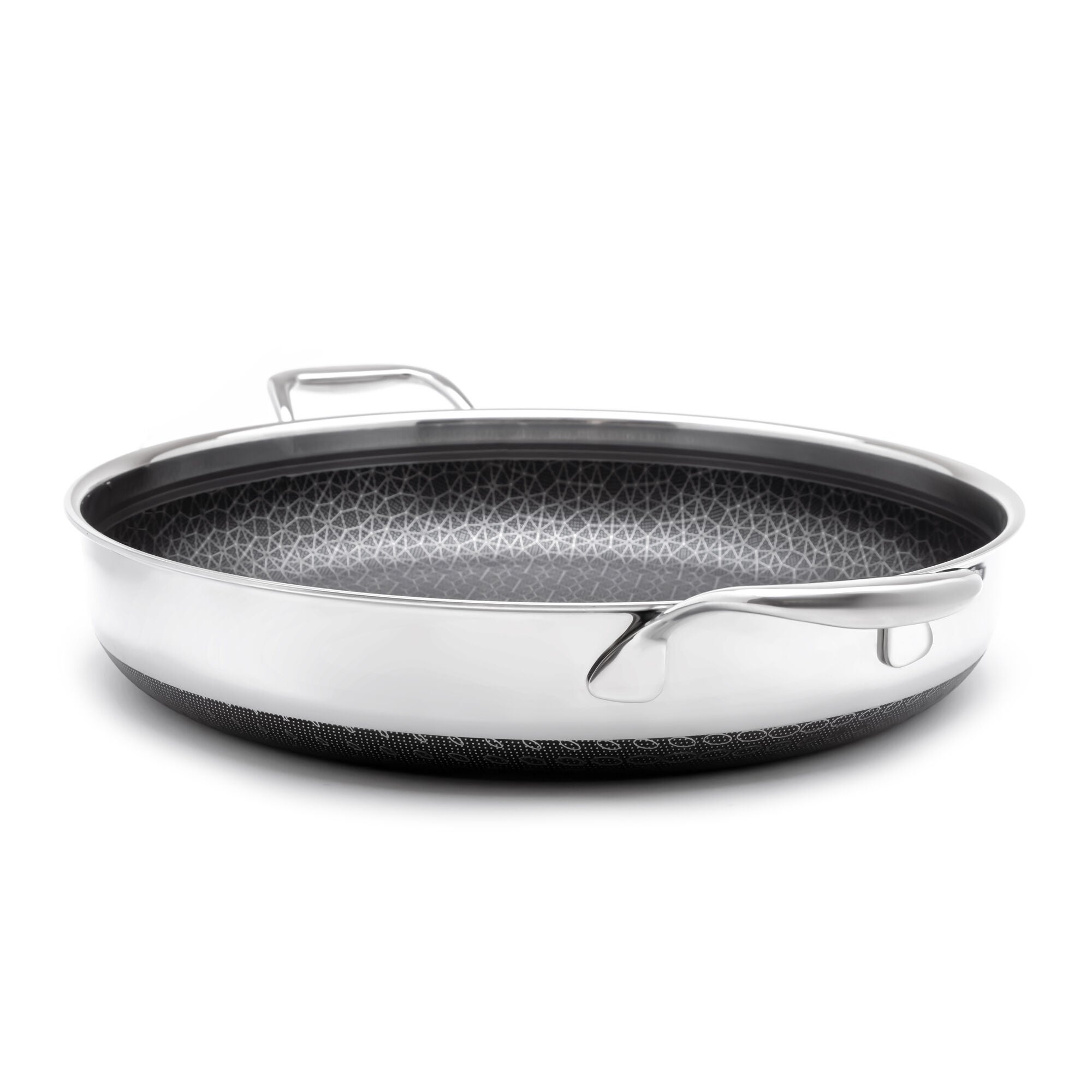 LIVWELL DiamondClad&trade; 14 inches Hybrid Nonstick Stainless Steel Everything Pan, Dishwasher Safe, PFOA-free &ndash; Silver/Black, SILVER, alternate image number 3