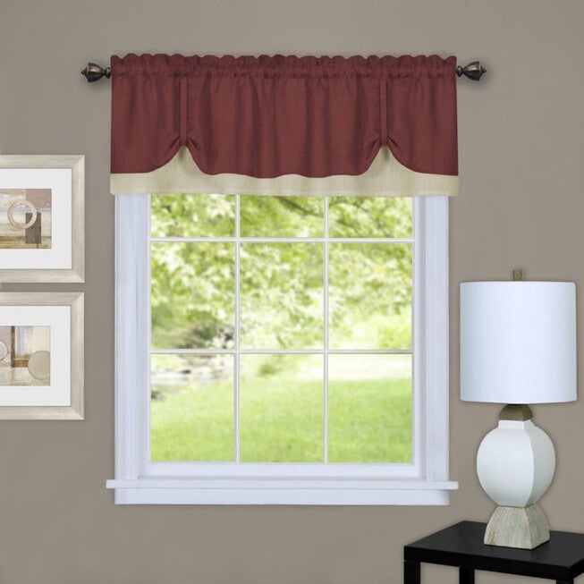 Charlotte Window Curtain Valance, MARSALA TAN, hi-res image number 0