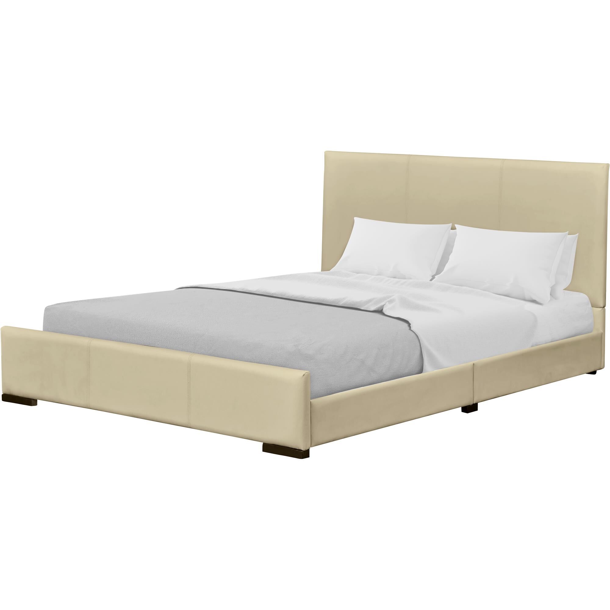 Abbey Platform Bed, Beige, Queen, BEIGE, alternate image number 7