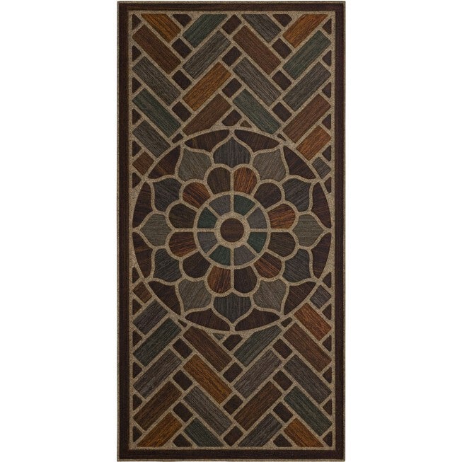Ornamental Grain Door Mat, CHESTNUT, hi-res image number null