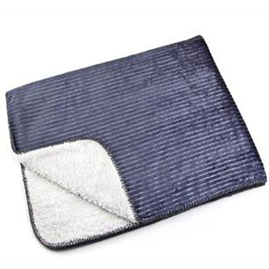 Luxury Pet Dog Blanket - Cozy Fleece and Sherpa Cover - Brown, , alternate image number null