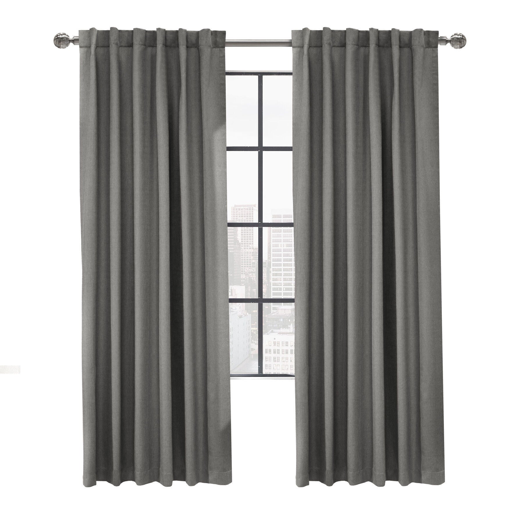 Baxter Blackout Dual Header Curtain Panel, , alternate image number 7