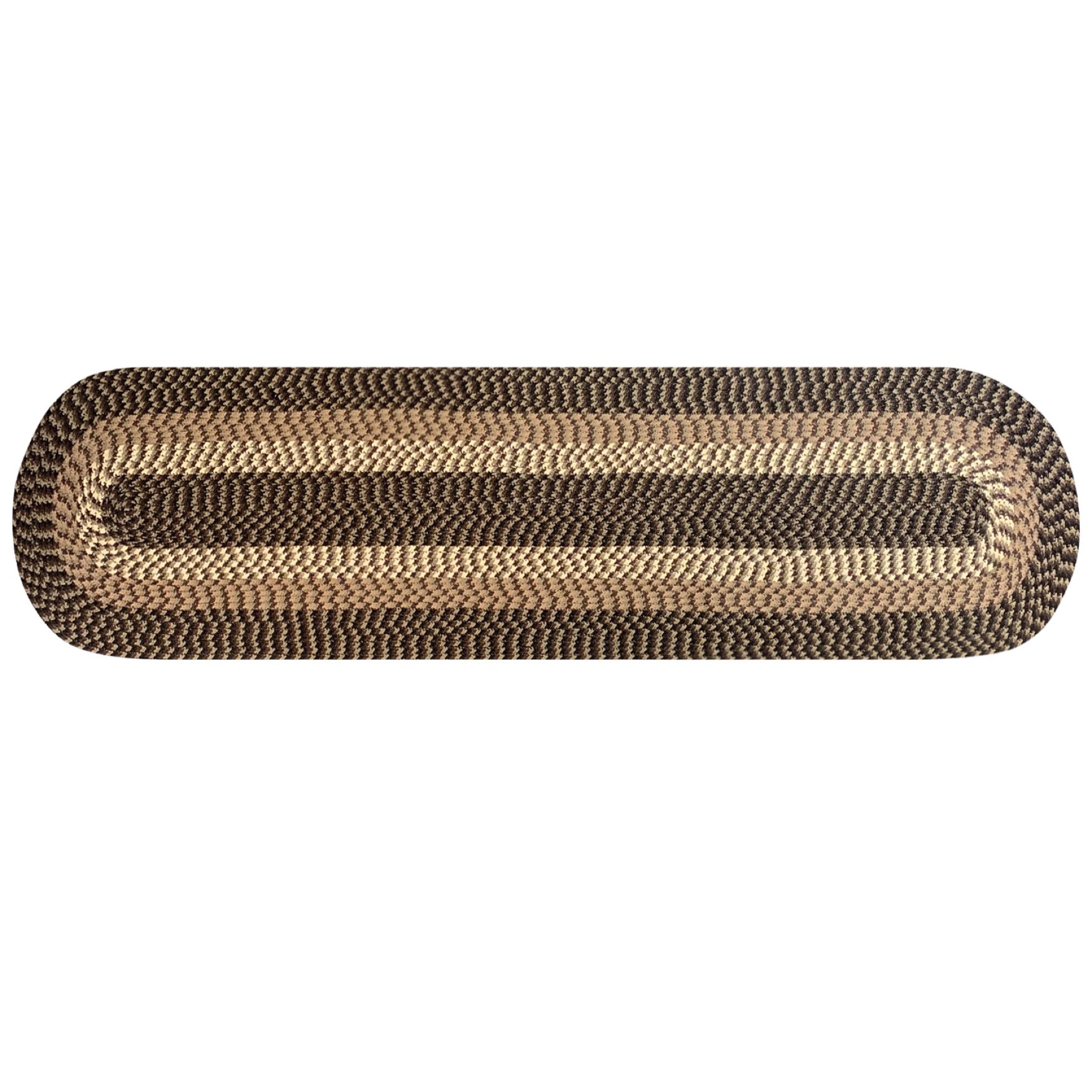 Alpine Braid Collection Reversible Indoor Area Rug, 24 inches" x 108 inches" Runner , CHOCOLATE STRIPE, hi-res image number 0