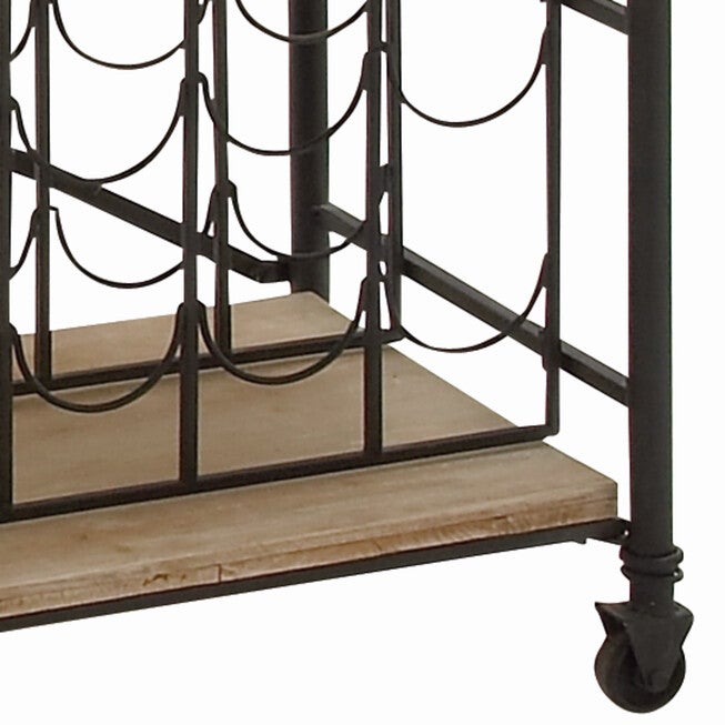 Natural Brown Industrial Metal Wine Storage, 31 x 48, , alternate image number 3