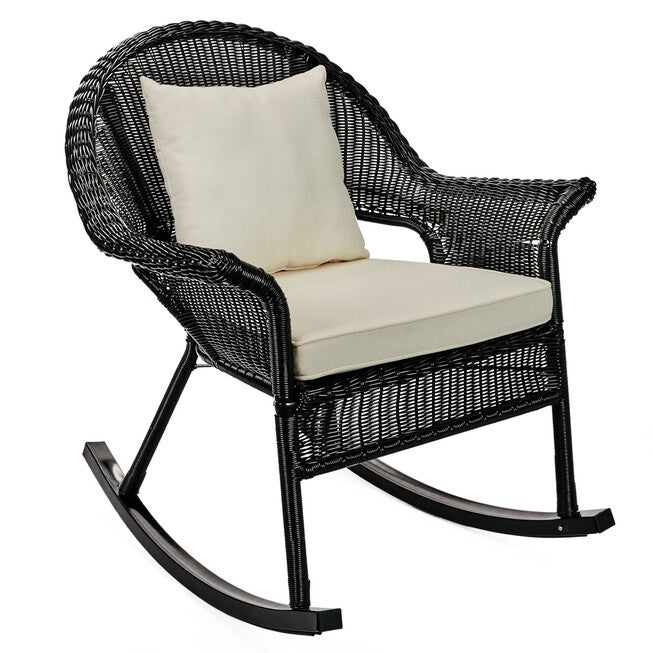 Roma All-Weather Rocking Chair, BLACK, hi-res image number 0