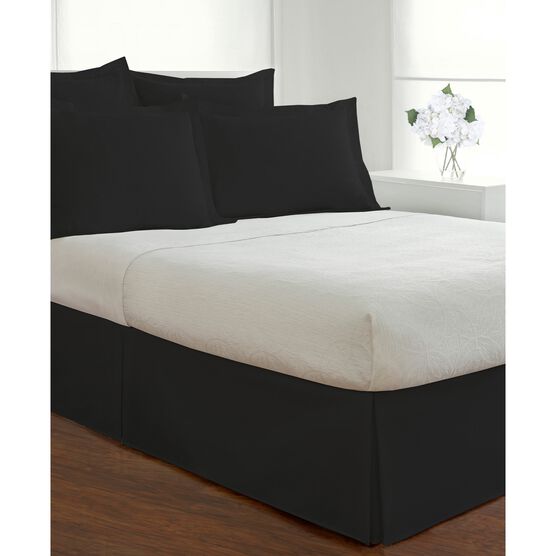 Fresh Ideas Poplin Tailored 2-Pack Black Pillow Sham, , alternate image number null