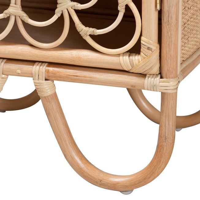 Acelin Modern Bohemian Natural Brown Rattan Nightstand, , alternate image number 5