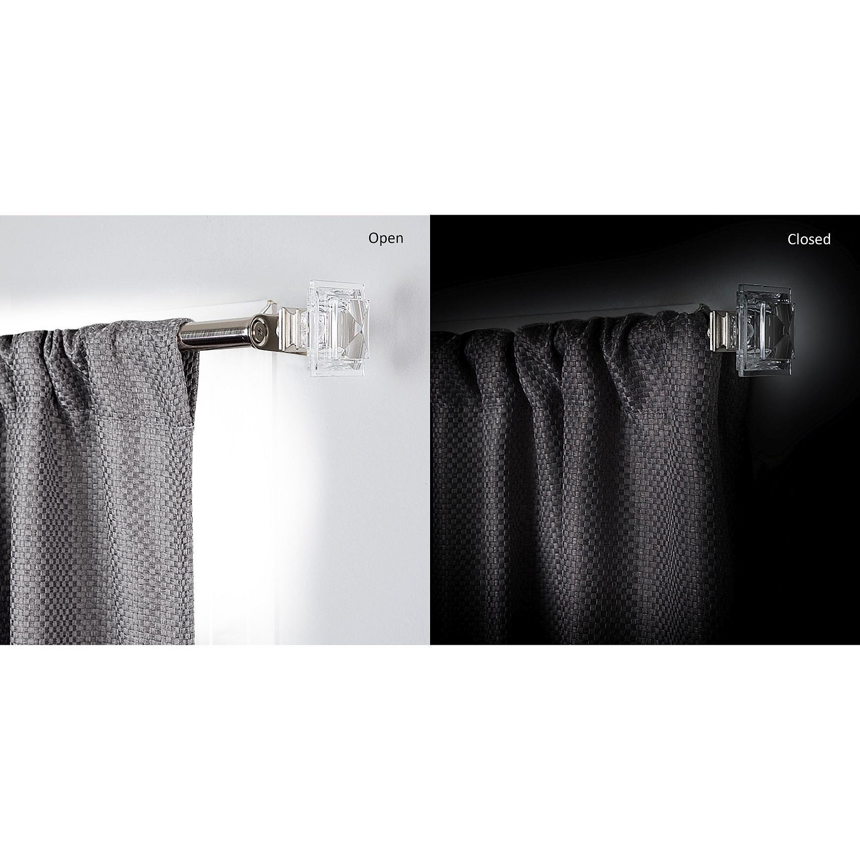 Innovative Decorative Room Darkening Wrap Around Rod & Finial 48-86, , alternate image number 7