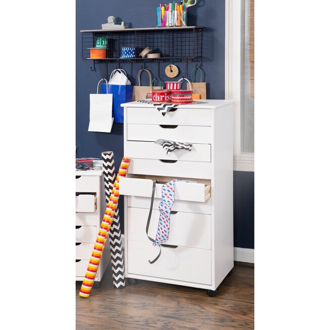 Croghan Eight Drawer Rolling Storage Cart, , on-hover image number 1