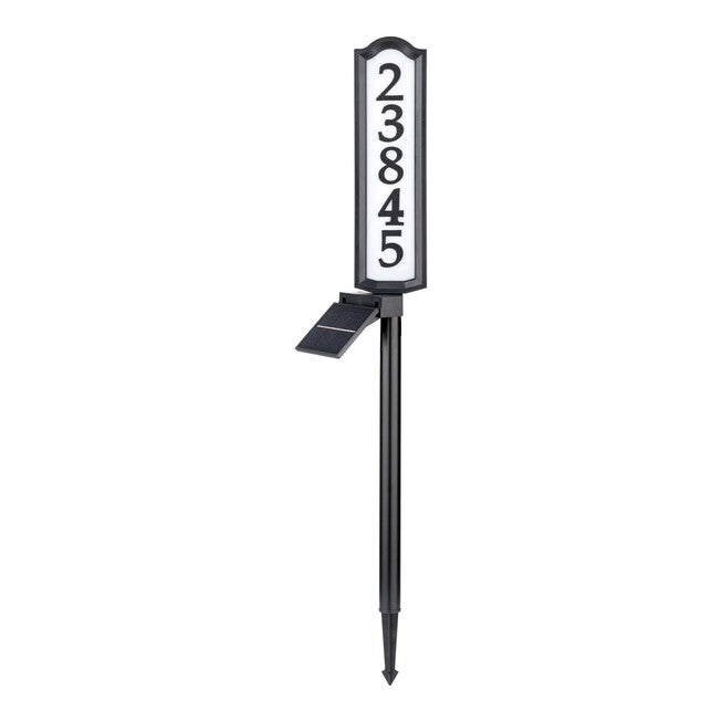 SolarSOLutions™ Aurora Solar LED Address Post, BLACK, hi-res image number null