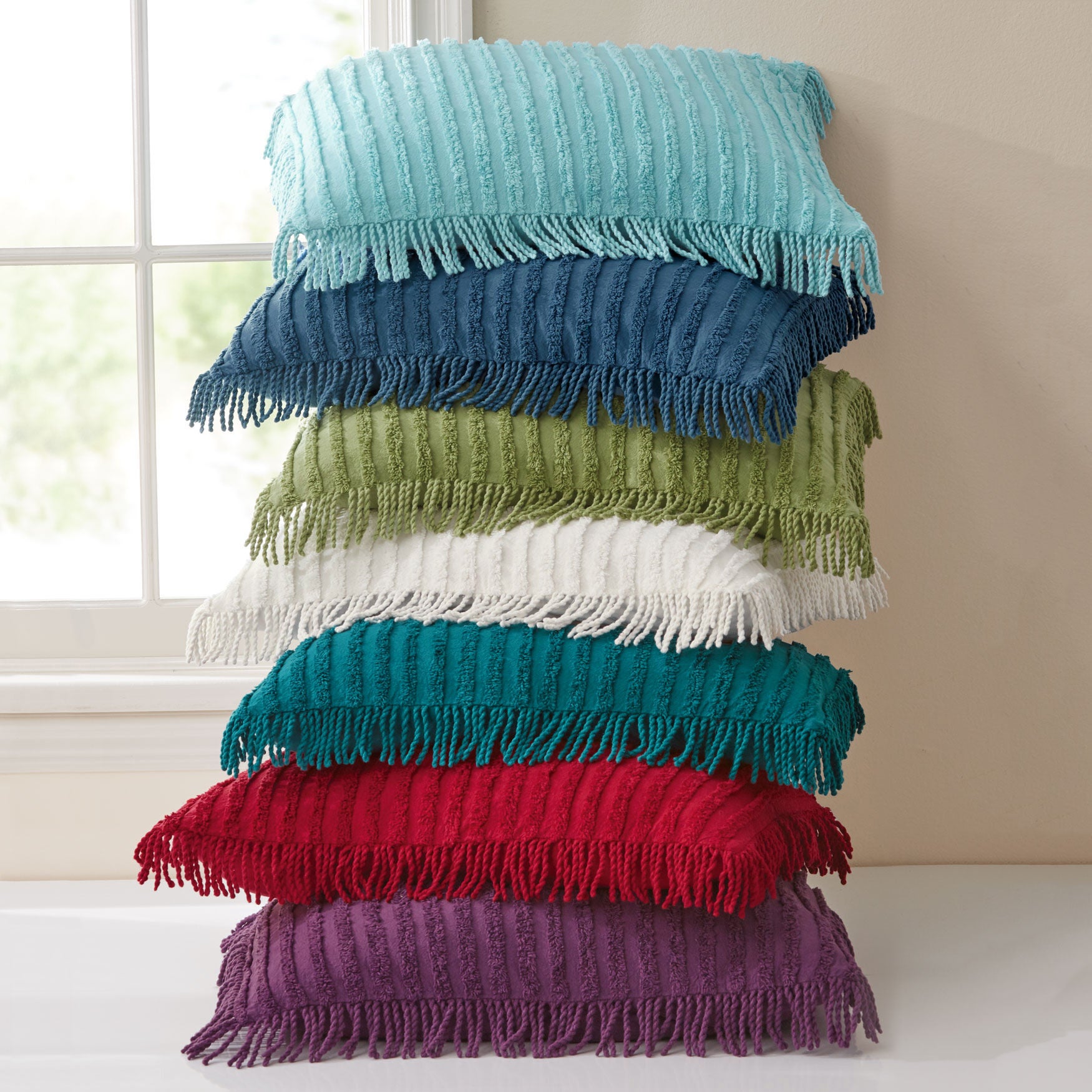 Chenille 100% Cotton Sham, SAGE, on-hover image number 1