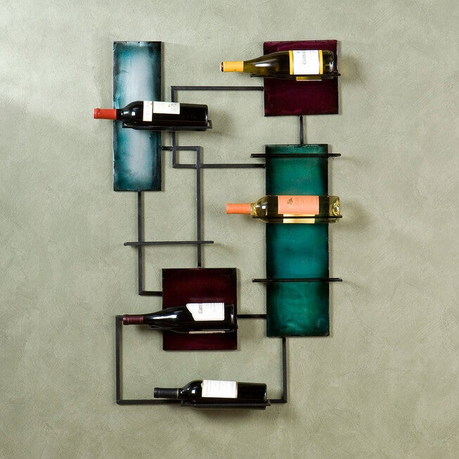 Wine Storage Wall Sculpture, BLACK, hi-res image number 0