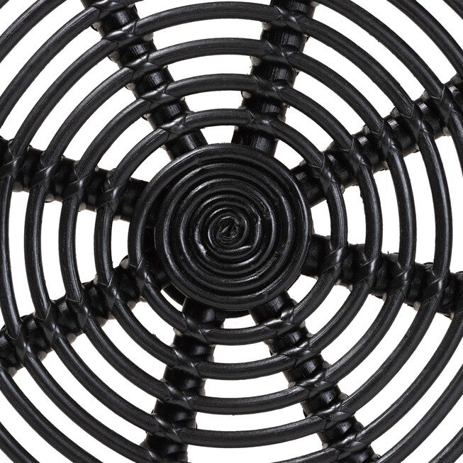 Pertessa Modern Bohemian Black Finished Rattan End Table, , alternate image number 3