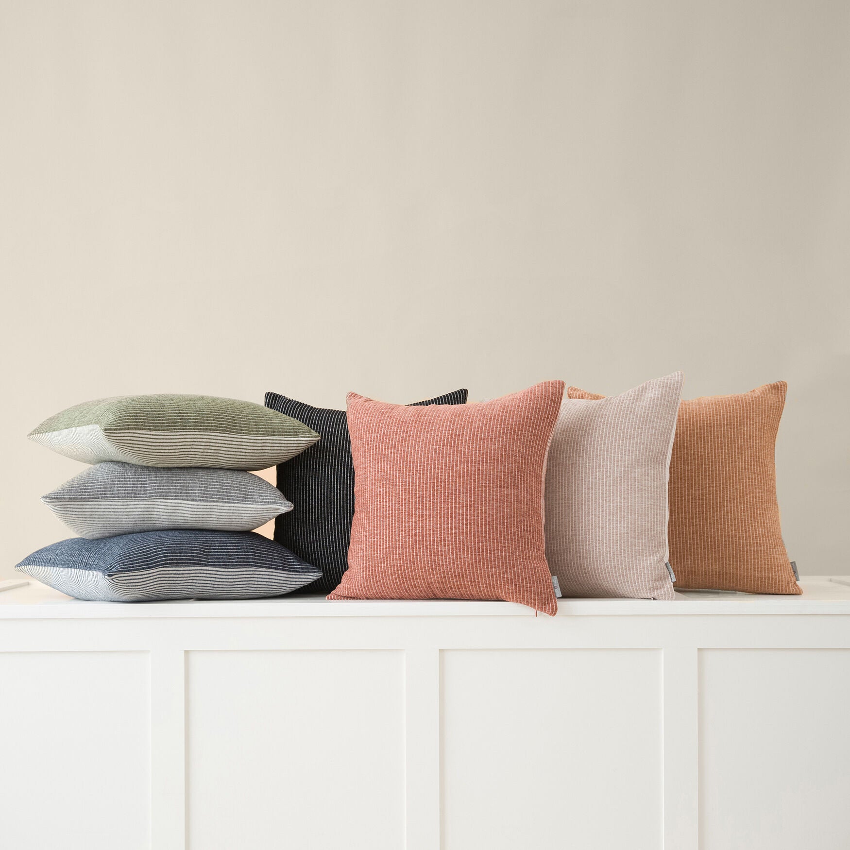 ELSA REVERSIBLE WOVEN STRIPES PILLOW 18X18, , alternate image number 4