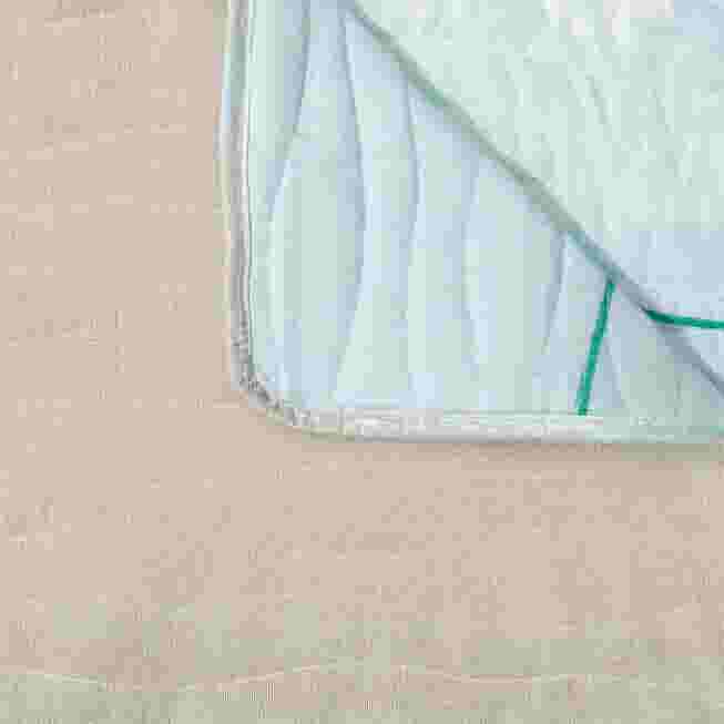 Close-up fabric texture and corner seam
