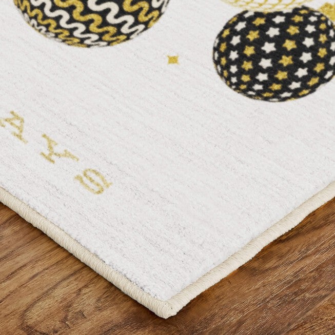 Holiday Ornaments Gold Kitchen Rug, , on-hover image number 1