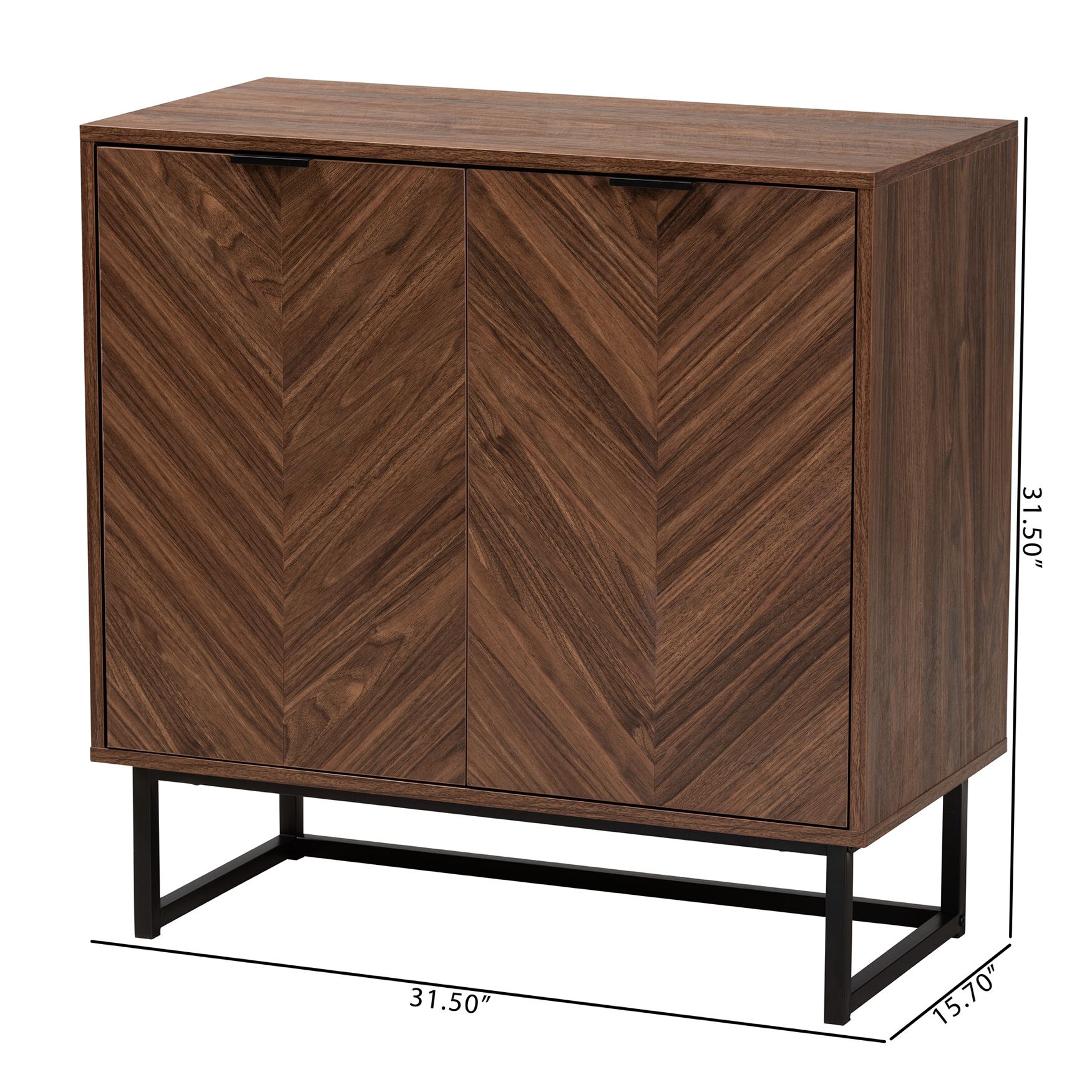 Sadia Modern Walnut Brown Finished Wood Storage Cabinet, , alternate image number 9