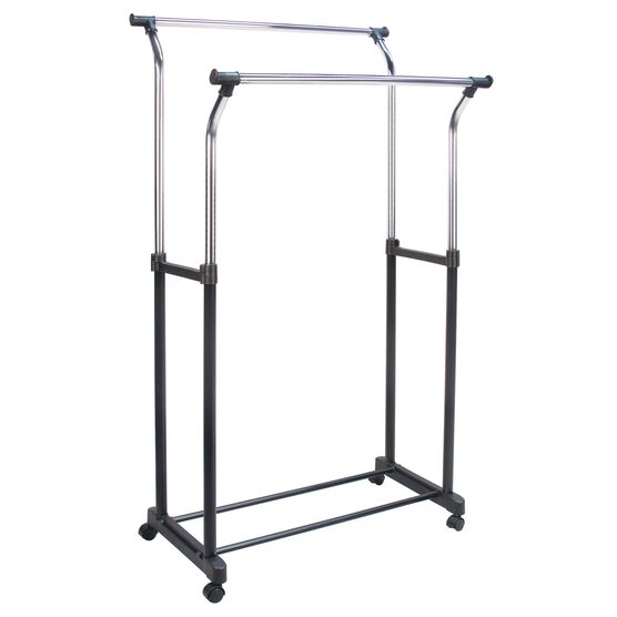 Flared Double Adjustable Garment Rack, , alternate image number null