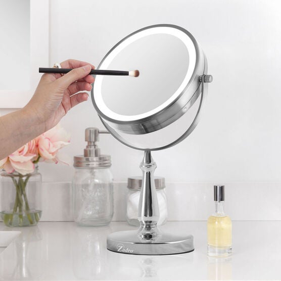 LED Lighted Dual Sided Vanity Mirror 8X/1X, , alternate image number null