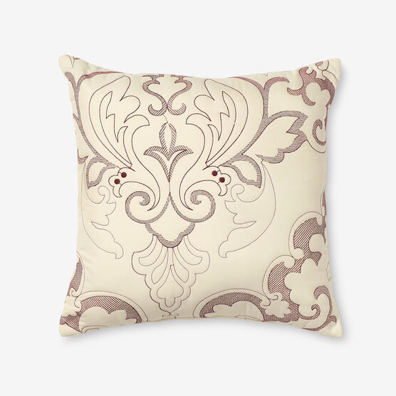 Amelia 16" Square Pillow, IVORY BERRY, hi-res image number null