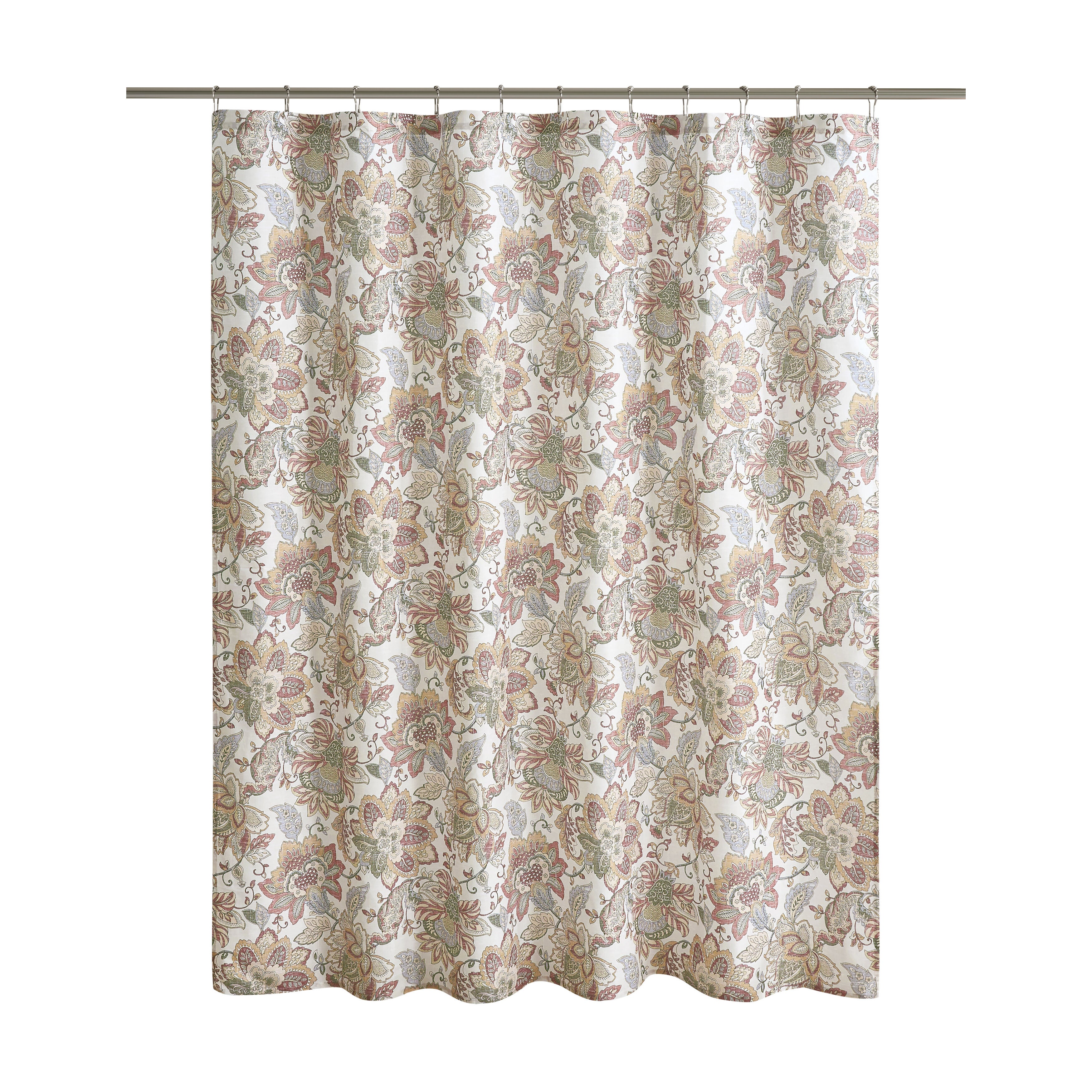 JANESSA SHOWER CURTAIN, BLUSH, alternate image number 1