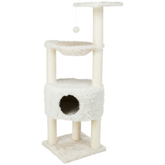 Baza Cat Tower Scratching Post, CREAM, hi-res image number 0