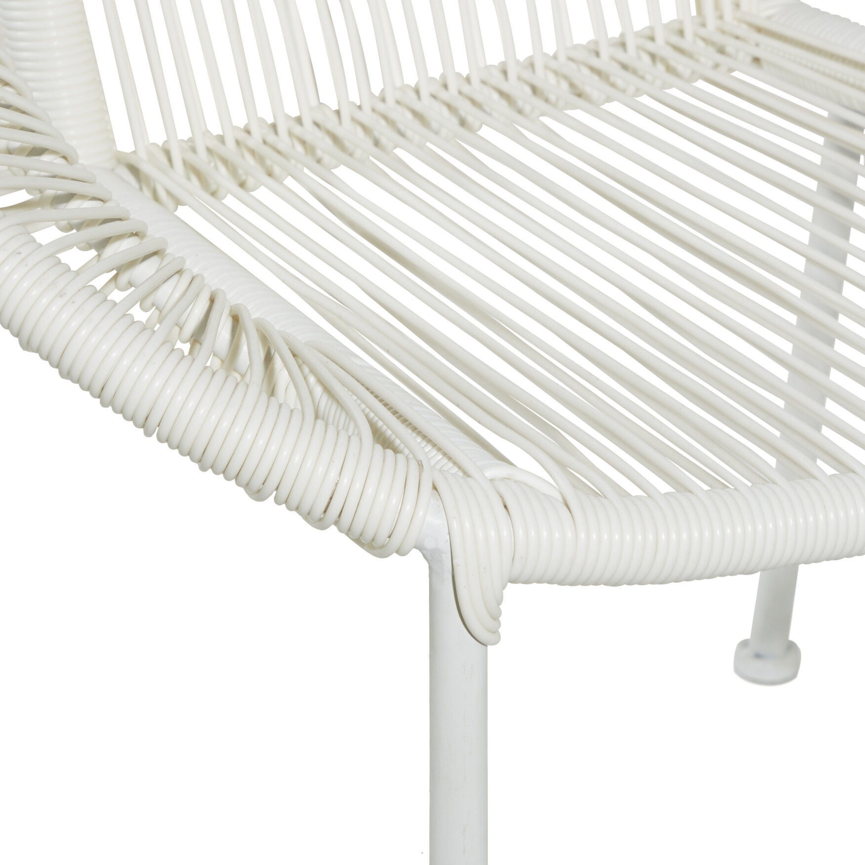 White Metal Contemporary Outdoor Chair, , alternate image number 4