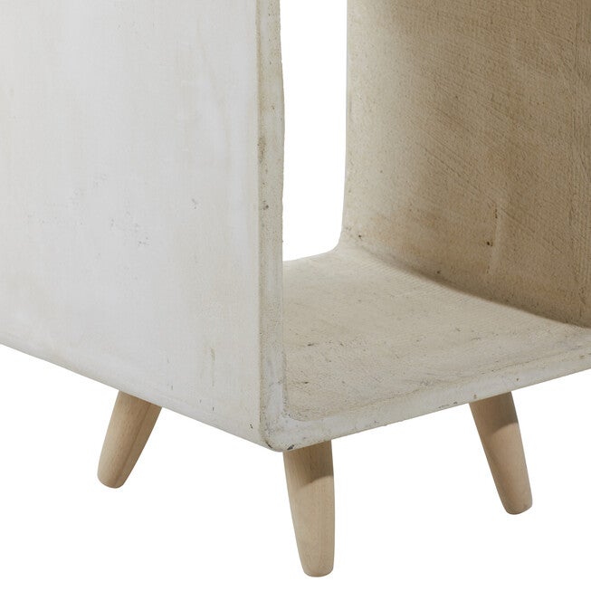 White Fiber Clay Industrial Outdoor Accent Table, , alternate image number 3