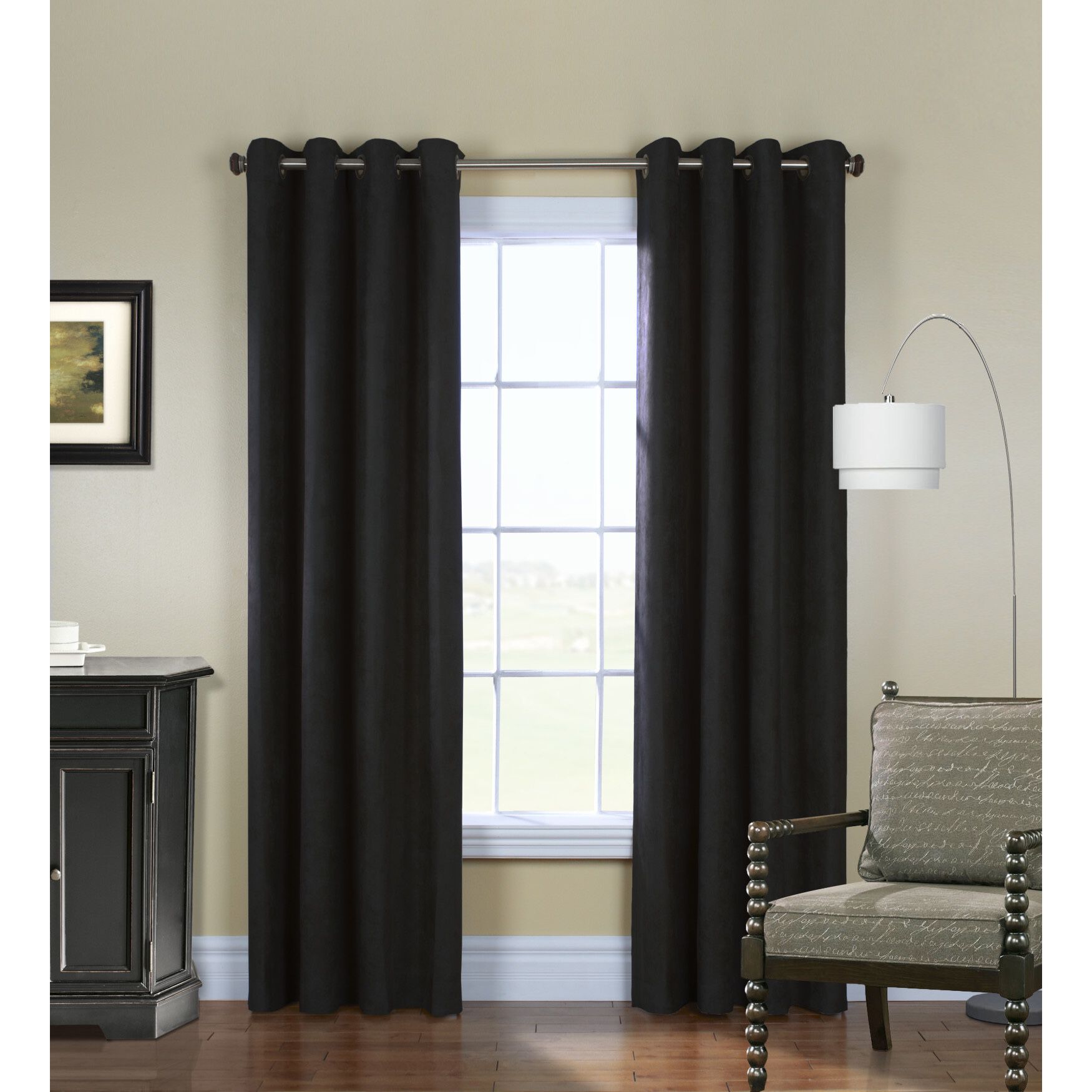 Navar Blackout Grommet Curtain Panel, , alternate image number 4