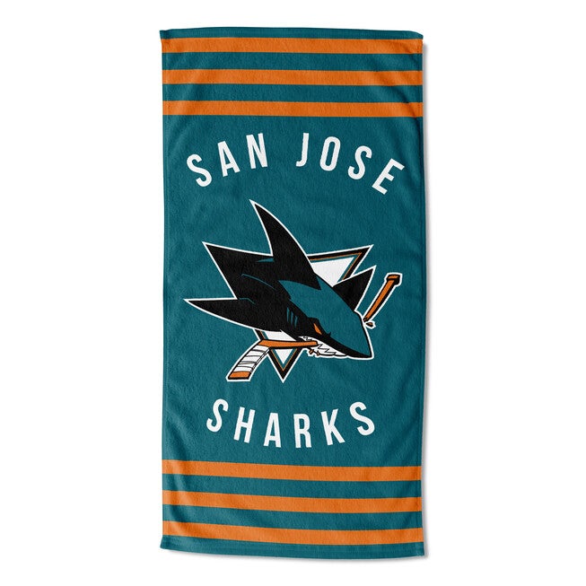 Sharks Stripes Beach Towel, MULTI, hi-res image number null