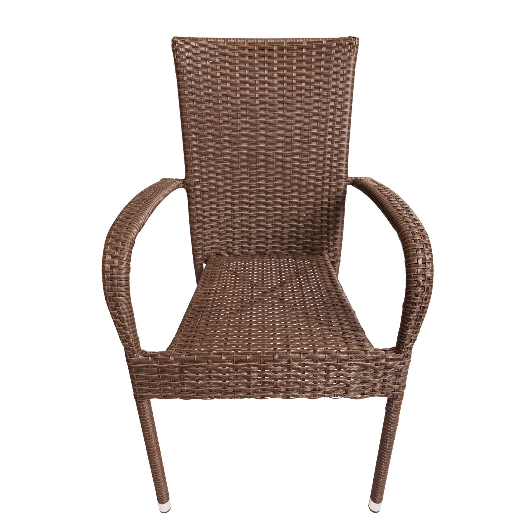 Morgan Outdoor Wicker Stacking Chair - Mocha - Set of 4, , alternate image number 6