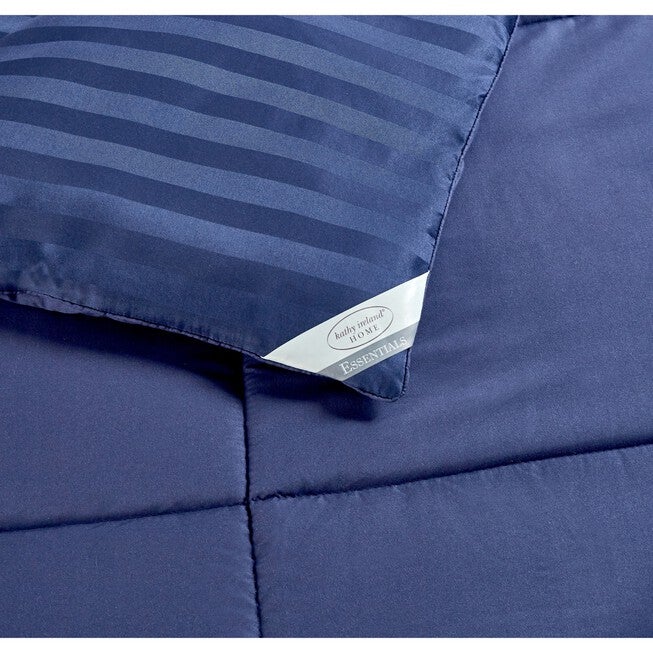 Kathy Ireland 3-Pc Reversible Down Alternative Comforter, Navy Beding, , alternate image number 4