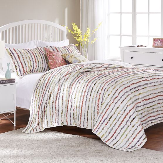Bella Ruffle Quilt And Decorative Pillow Set, MULTI, hi-res image number null