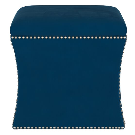Microsuede Nail Button Storage Ottoman, , on-hover image number null