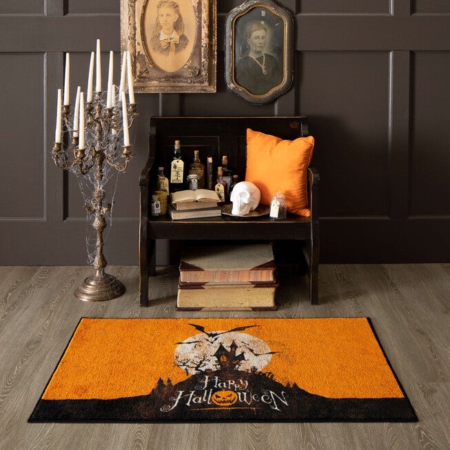 Halloween Hill Orange Kitchen Rug, , alternate image number null