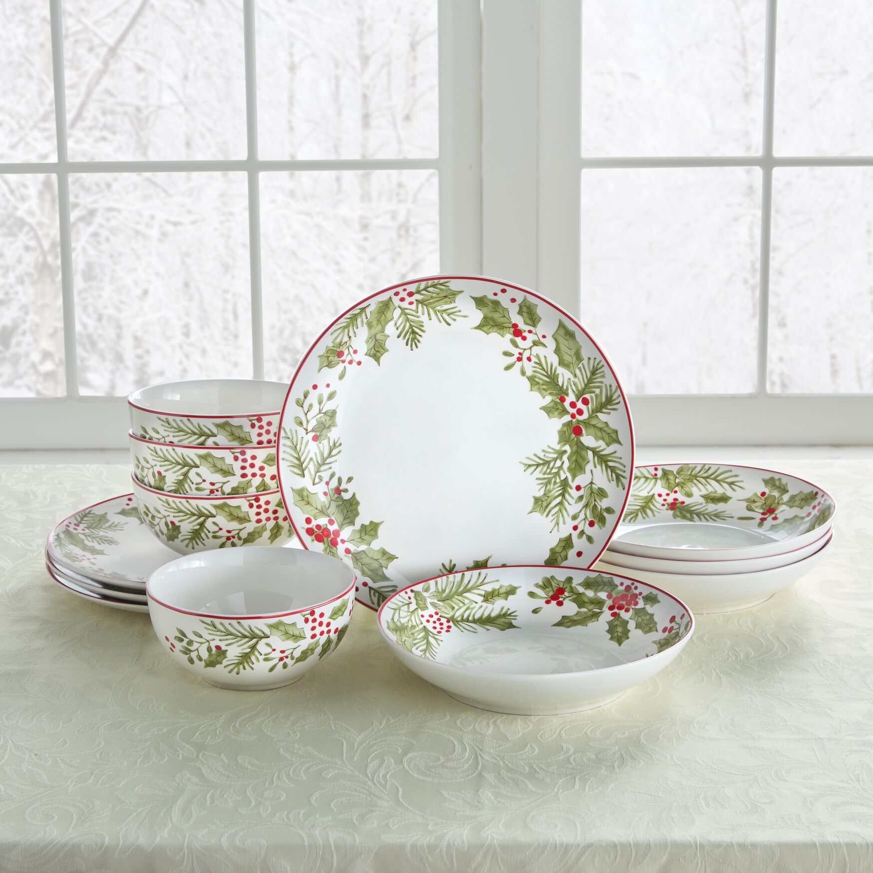 12-pc. Festive Berry Dinnerware Set, MULTI, hi-res image number 0