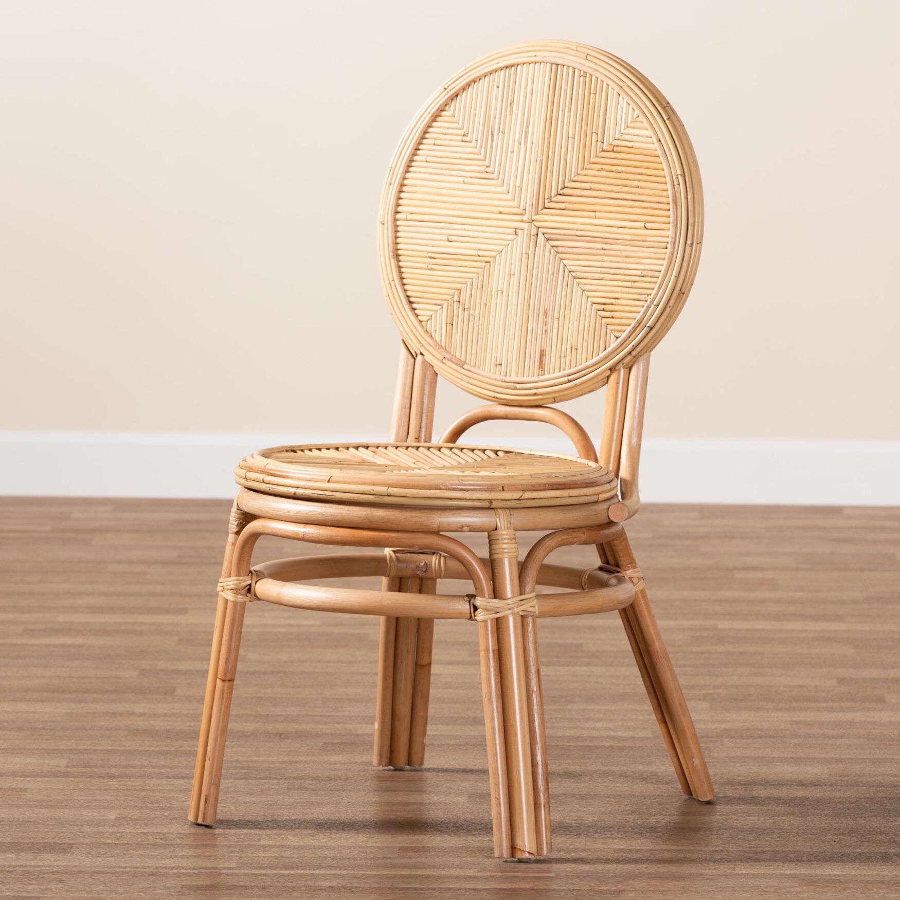 Carita Modern Bohemian Natural Brown Rattan Dining Chair, , alternate image number 8