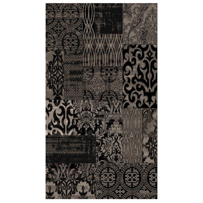 Jewel 5' x 8' Area Rug, BLACK GREY, hi-res image number null